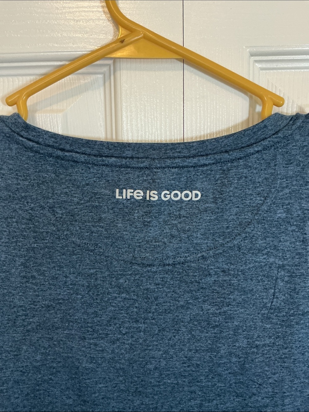 Life Is Good Navy Blue Graphic Tee with Flag and Chair - Picture 5 of 6